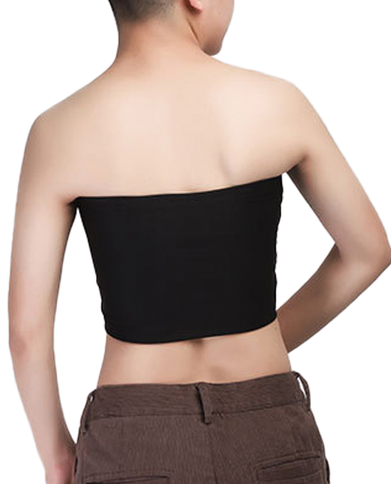 Gender Fluid Strapless Chest Compression Binder - XL Black - Image 4