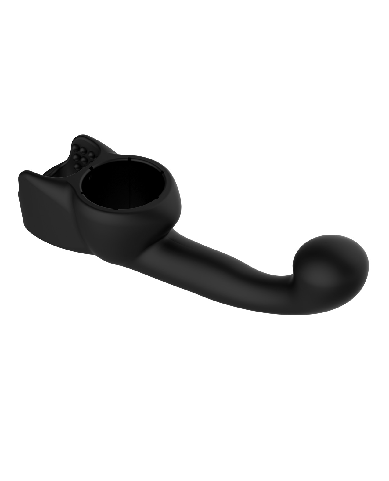 Lovense Domi Flexible Rechargeable Mini Wand Male Attachment - Black - Image 2