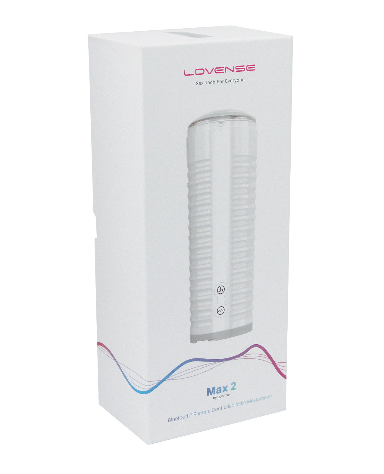 Lovense Max 2 Rechargeable Male Masturbator w/White Case - Clear Sleeve - Image 2