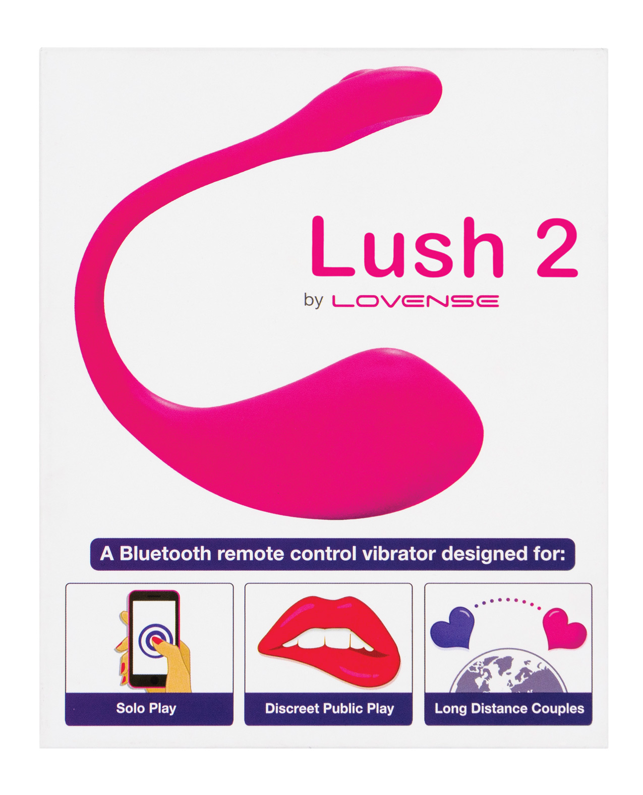 Lovense Lush 2.0 Sound Activated Vibrator - Pink - Image 2