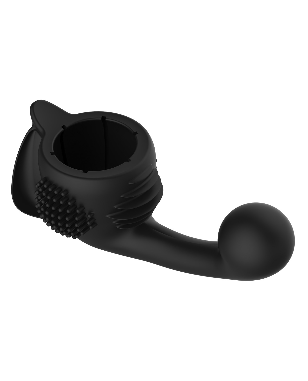 Lovense Domi Flexible Rechargeable Mini Wand Female Attachment - Black - Image 3