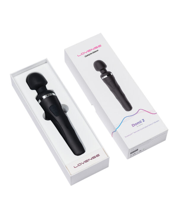 Lovense Domi 2 Flexible Rechargeable Mini Wand - Black - Image 3