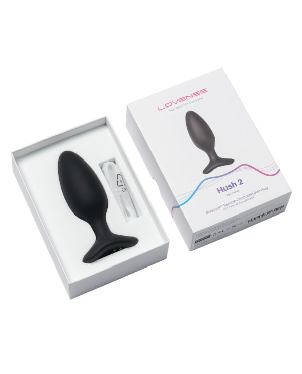 Lovense Hush 2 1.75" Butt Plug - Black - Image 2