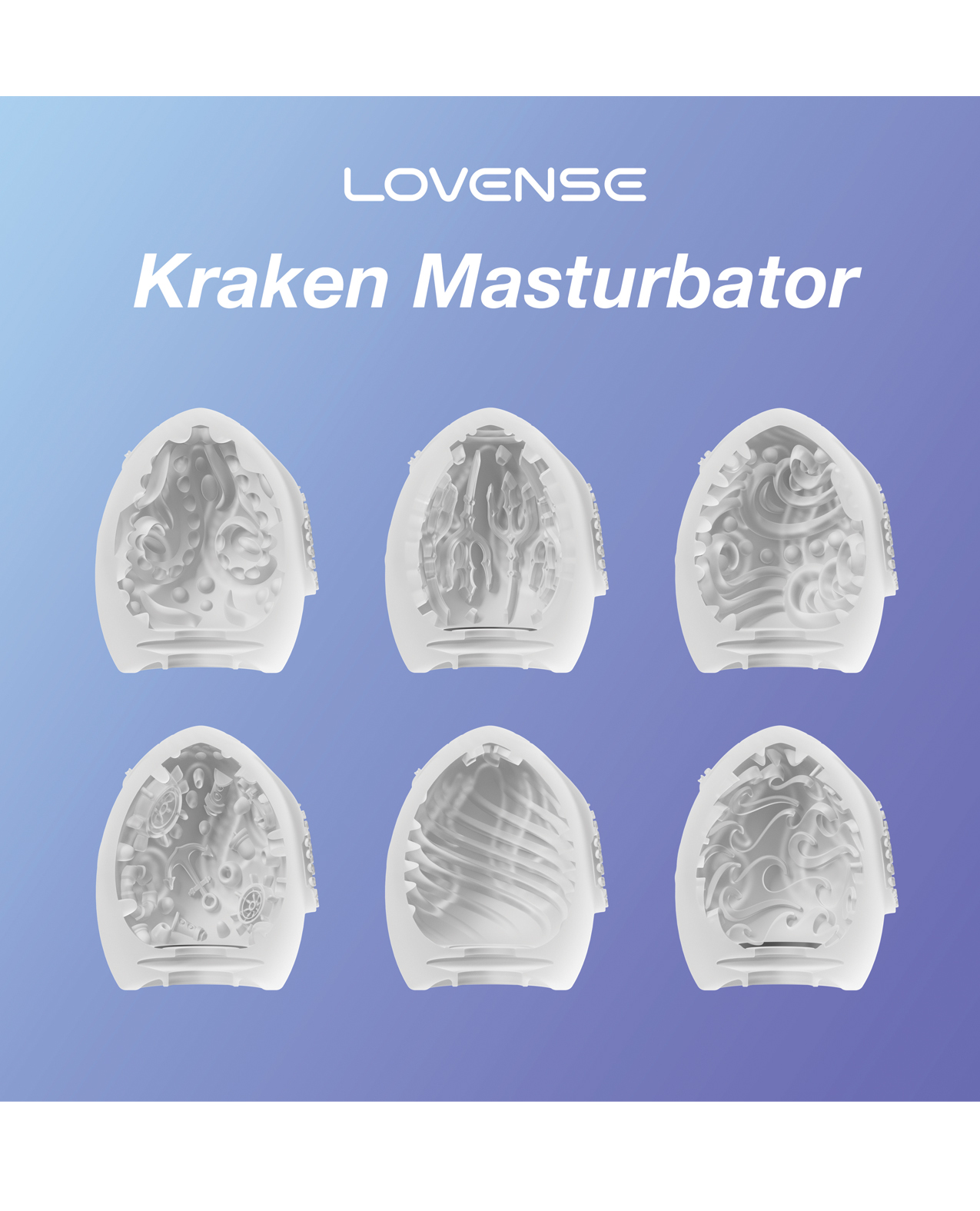Lovense Kraken Egg 6-Pack - White - Image 3
