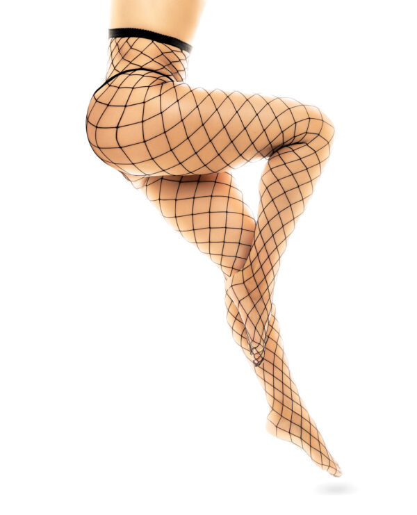 Fenced Net Pantyhose Black O/S - Image 3