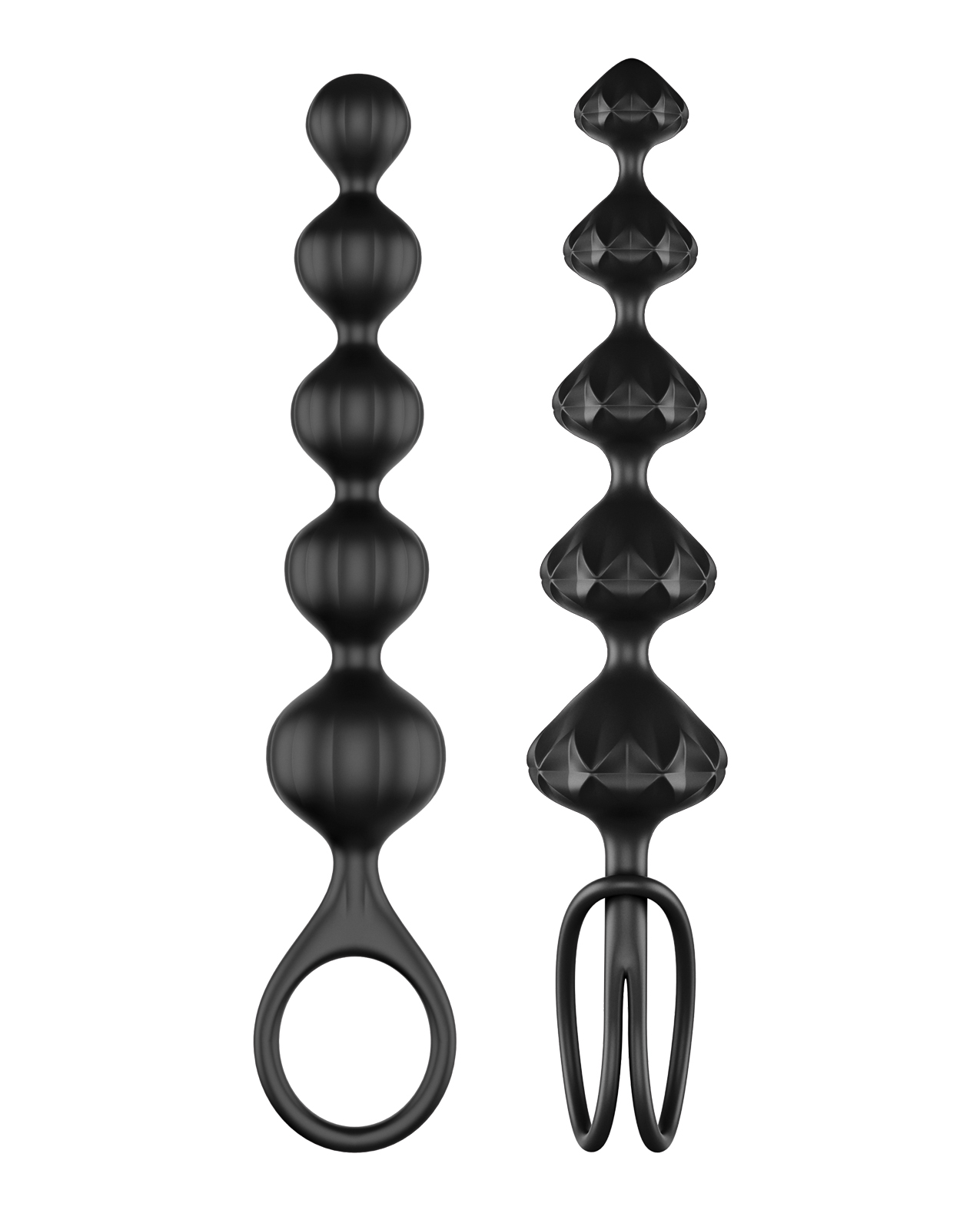 Satisfyer Love Beads Soft Silicone Beads - Set of 2 Black - Image 2
