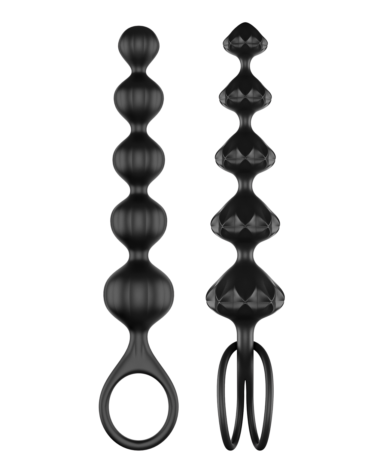 Satisfyer Love Beads Soft Silicone Beads - Set of 2 Black - Image 4