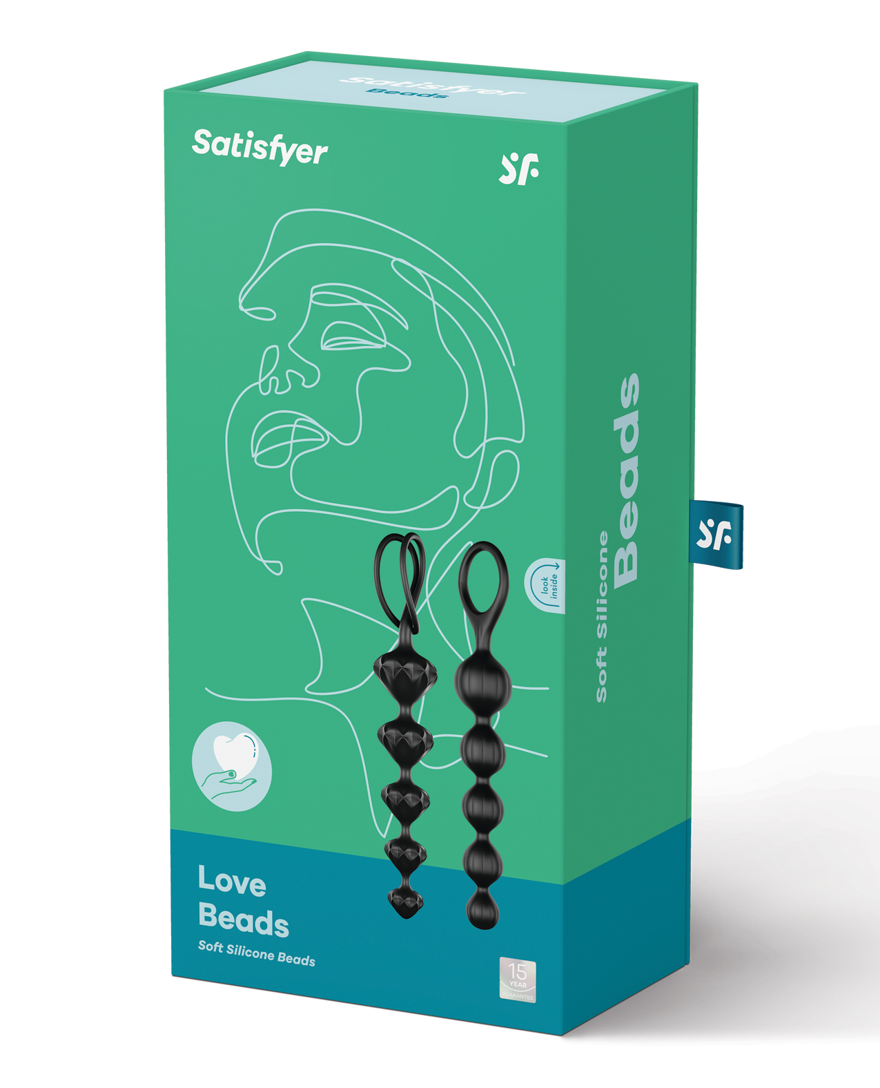 Satisfyer Love Beads Soft Silicone Beads - Set of 2 Black - Image 5