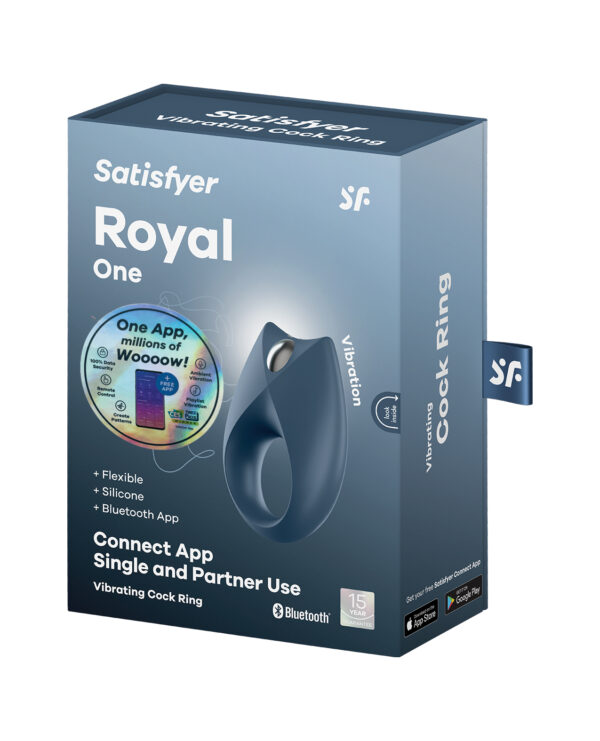 Satisfyer Royal Ring w/App - Blue - Image 5