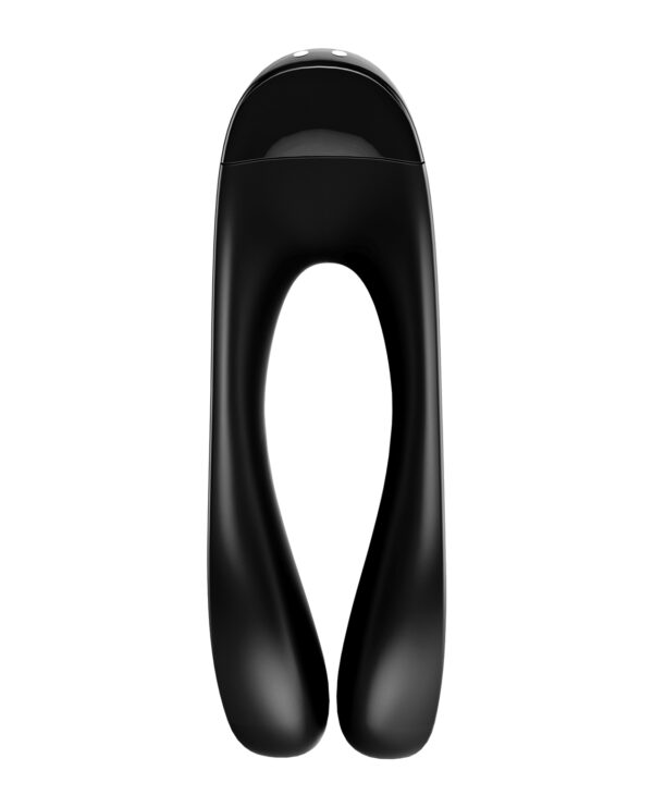 Satisfyer Candy Cane Finger Vibrator - Black - Image 4