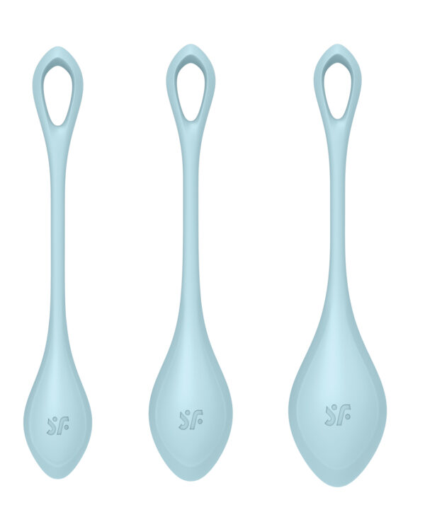 Satisfyer Yoni Power 2 Balls Training Set - Light Blue - Image 4