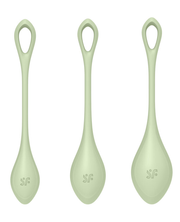 Satisfyer Yoni Power 2 Balls Training Set - Light Green - Image 4