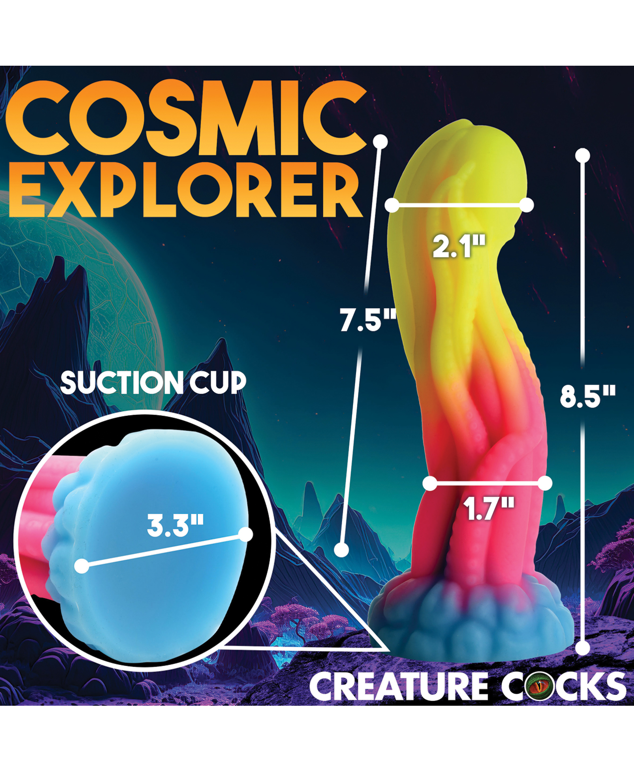 Creature Cocks Tenta-Glow-in-the-Dark Silicone Dildo - Image 4