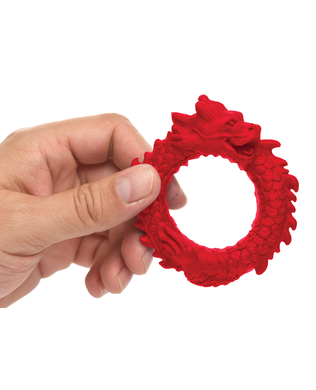 Creature Cocks Rise of the Dragon Silicone Cock Ring - Red - Image 4