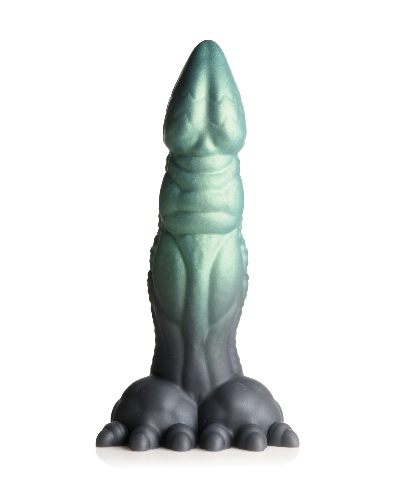 Creature Cocks Dickosaur Dinosaur Silicone Dildo - Black/Teal - Image 4