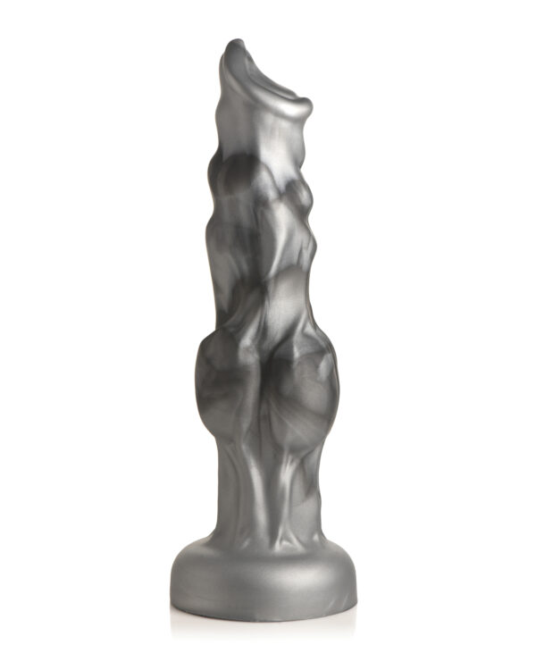 Creature Cocks Night Prowler Silicone Dildo - Large Black/Silver - Image 3