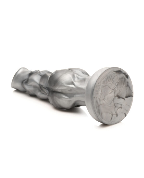 Creature Cocks Night Prowler Silicone Dildo - Large Black/Silver - Image 5