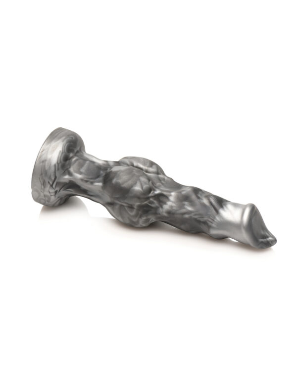 Creature Cocks Night Prowler Silicone Dildo - Small Black/Silver - Image 4