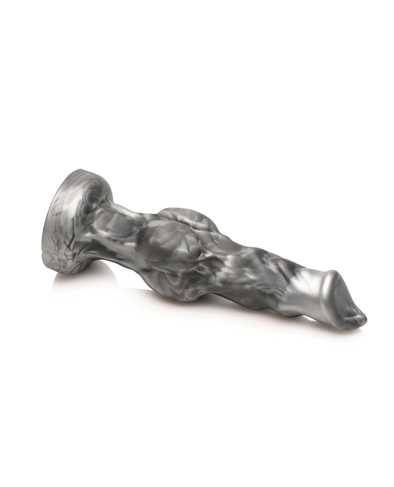 Creature Cocks Night Prowler Silicone Dildo - Small Black/Silver - Image 4