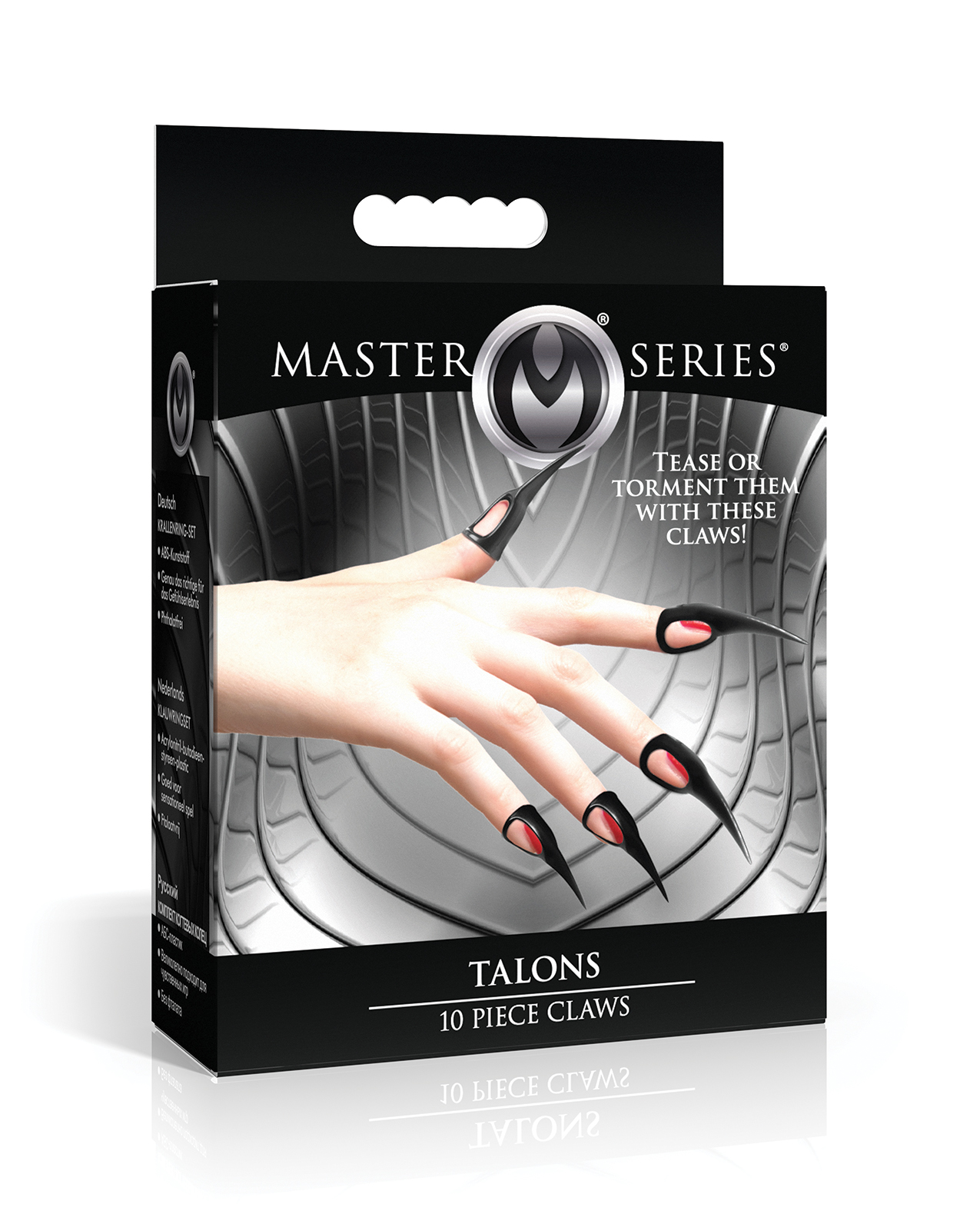 Master Series Talons Sensation Play Rings - 10 pc Set, Black - Image 4
