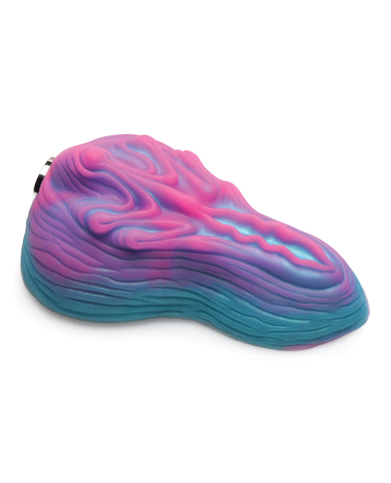 Creature Cocks Vulvaron Vibrating Silicone Grinder w/Remote Control - Pink/Teal/Purple - Image 2