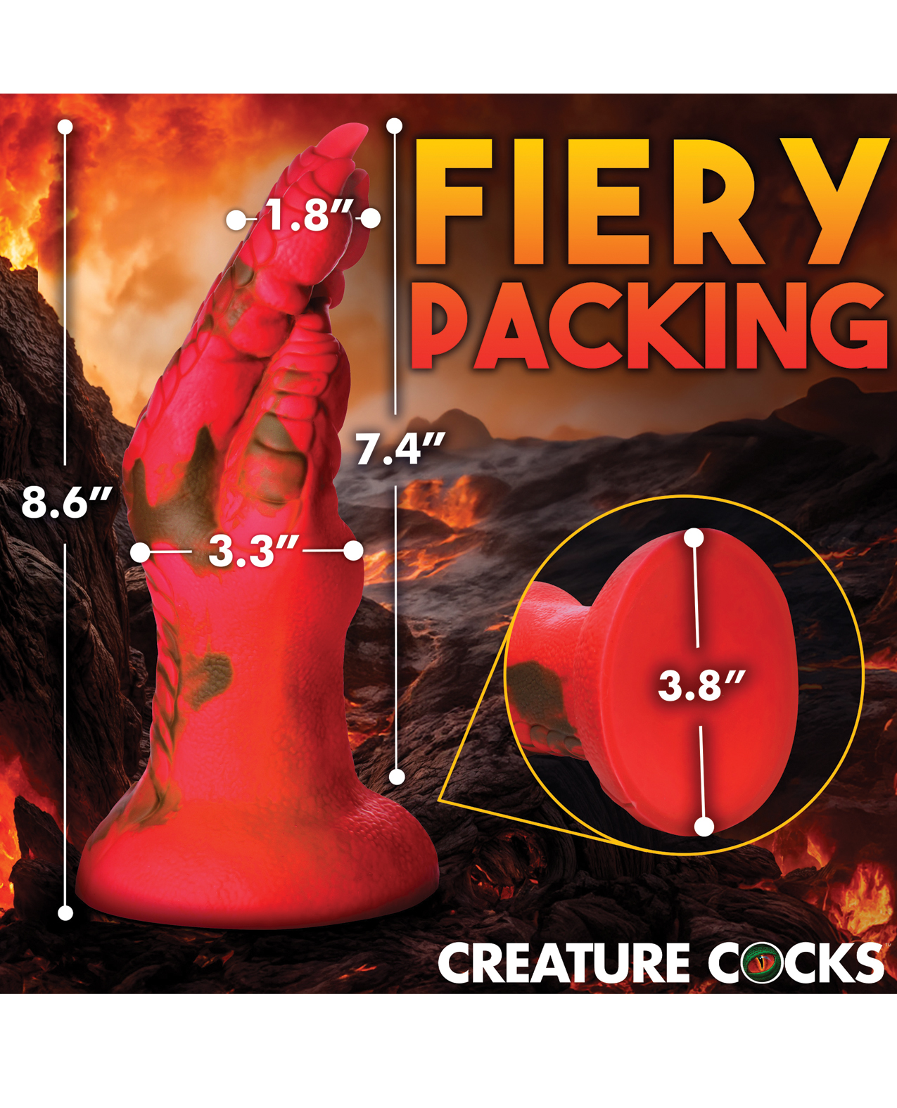 Creature Cocks Demon Claw Fisting Silicone Dildo - Red - Image 5