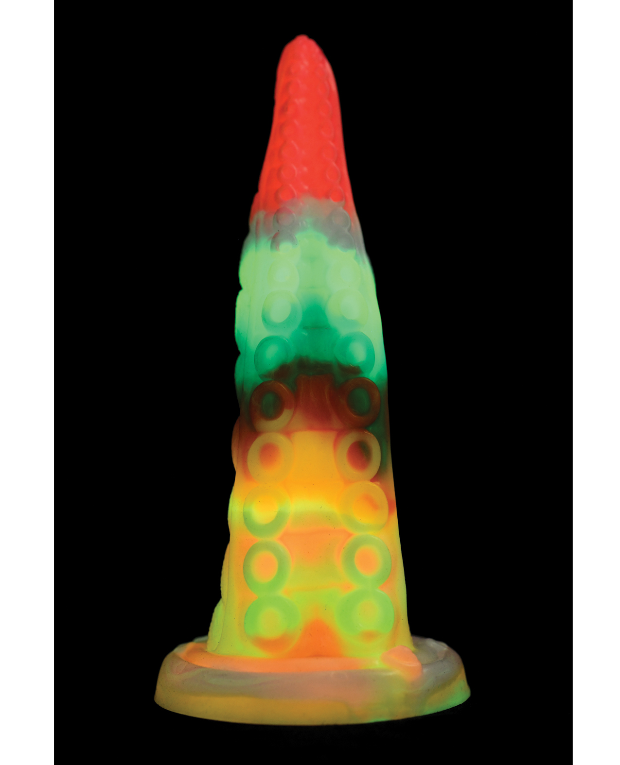 Creature Cocks Luminoctopus Glow-in-the-Dark Tentacle Dildo - Rainbow - Image 4