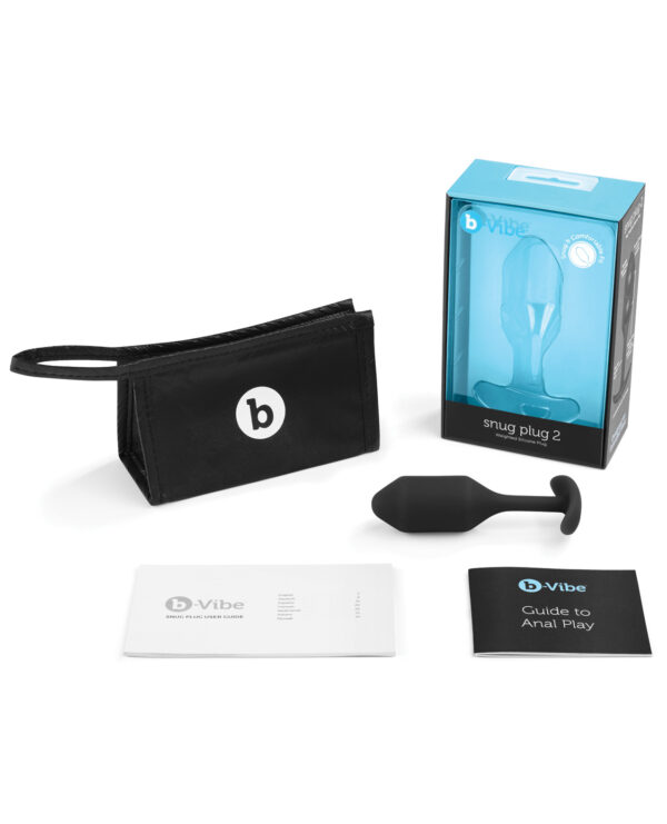 b-Vibe Weighted Snug Plug 2 - 114 g Black - Image 5