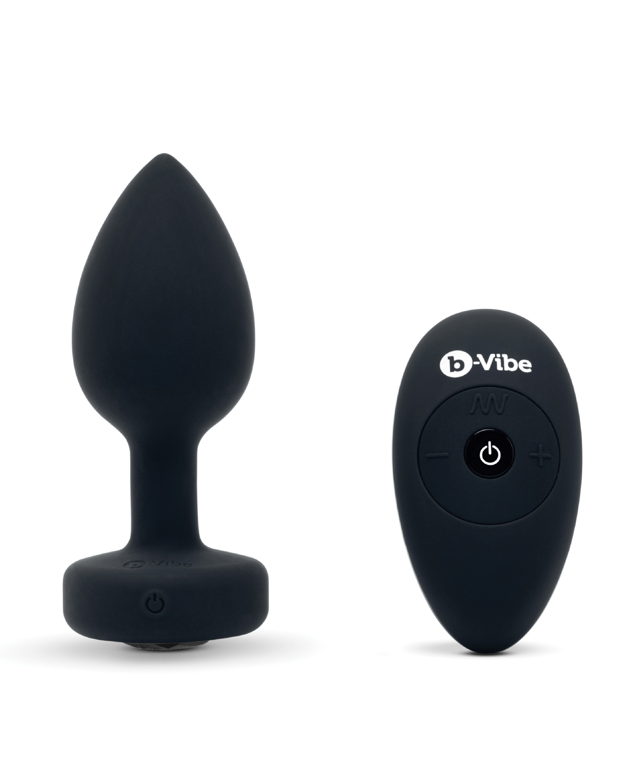 b-Vibe Remote Control Vibrating Jewel Plug (M/L) - Black - Image 3