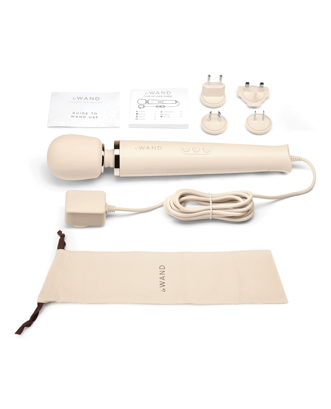 Le Wand Powerful Plug-In Vibrating Massager - Cream - Image 5