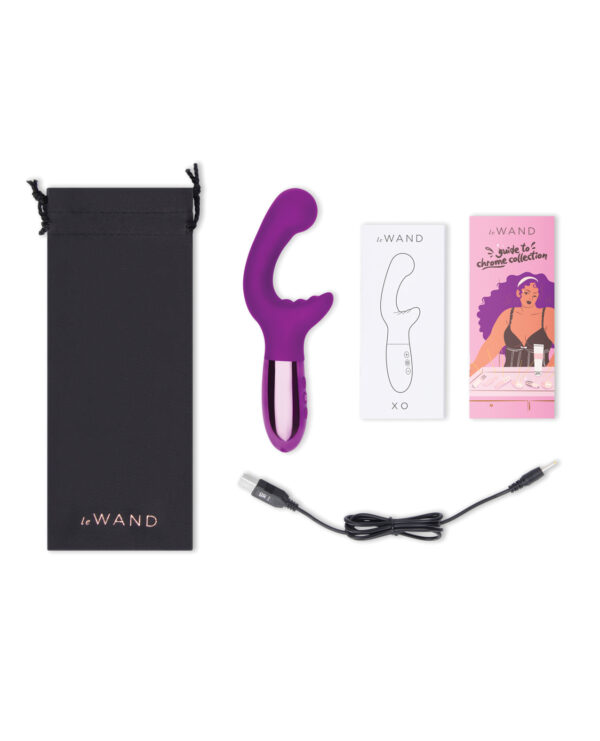 Le Wand XO Double Motor Wave Rechargeable Vibrator - Cherry - Image 5