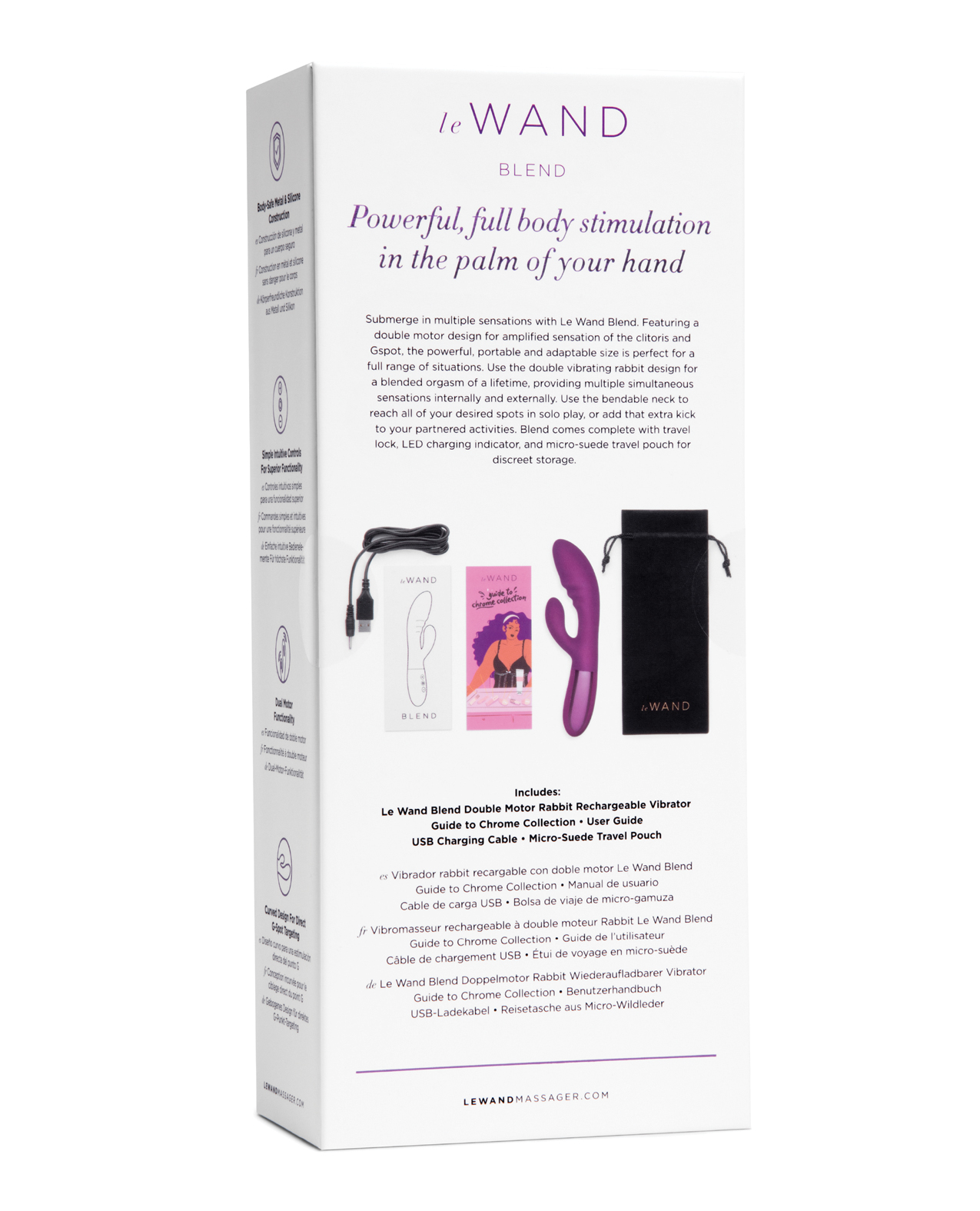Le Wand BLEND Double Motor Rabbit Rechargeable Vibrator - Cherry - Image 2