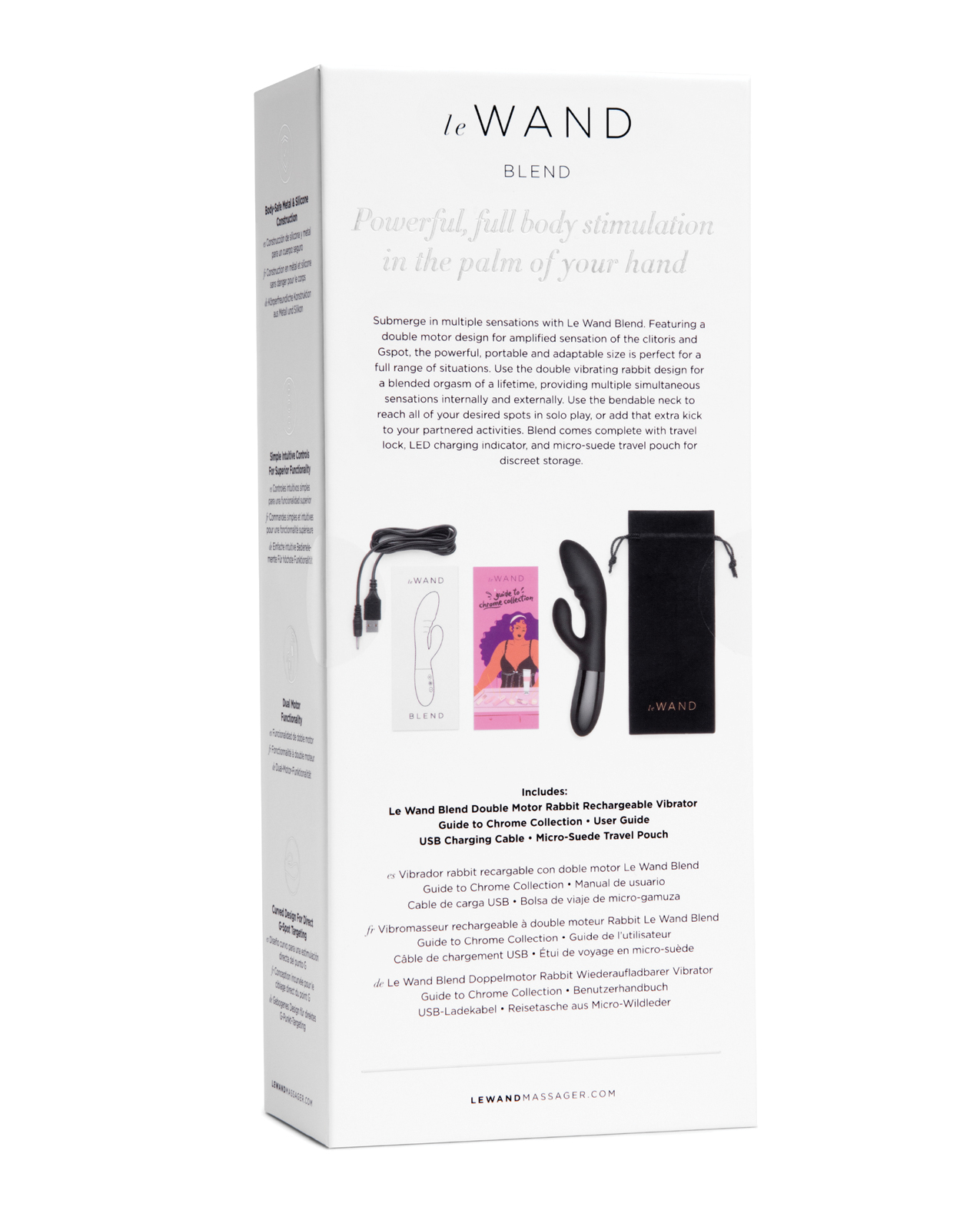 Le Wand BLEND Double Motor Rabbit Rechargeable Vibrator - Black - Image 2