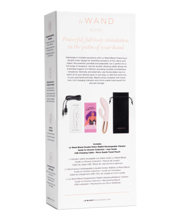 Le Wand BLEND Double Motor Rabbit Rechargeable Vibrator - Rose Gold - Image 2