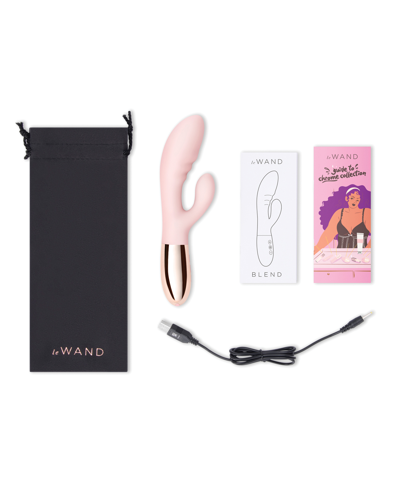 Le Wand BLEND Double Motor Rabbit Rechargeable Vibrator - Rose Gold - Image 5