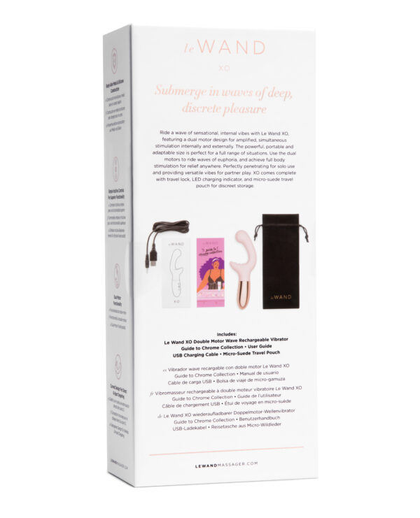 Le Wand XO Double Motor Wave Rechargeable Vibrator - Rose Gold - Image 2