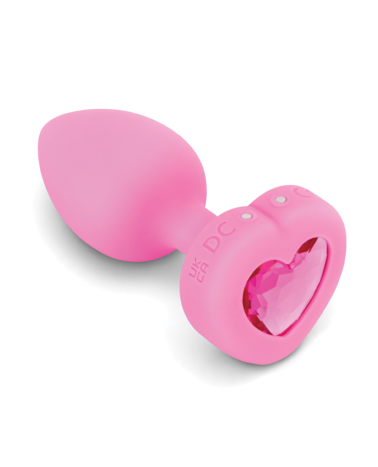 b-Vibe Vibrating Heart Plug S/M - Pink - Image 4