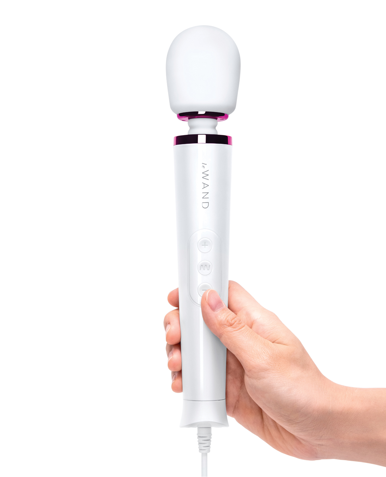 Le Wand Powerful Petite Plug-In Vibrating Massager - White - Image 3