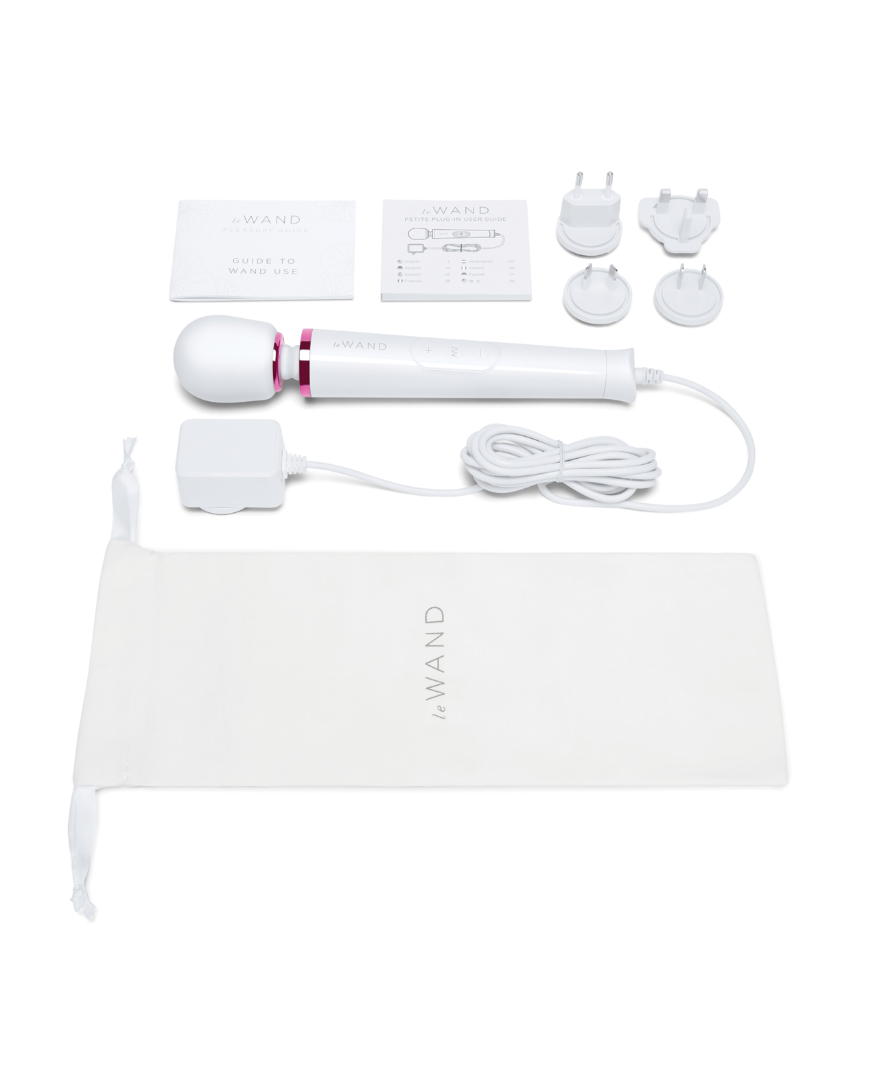 Le Wand Powerful Petite Plug-In Vibrating Massager - White - Image 5