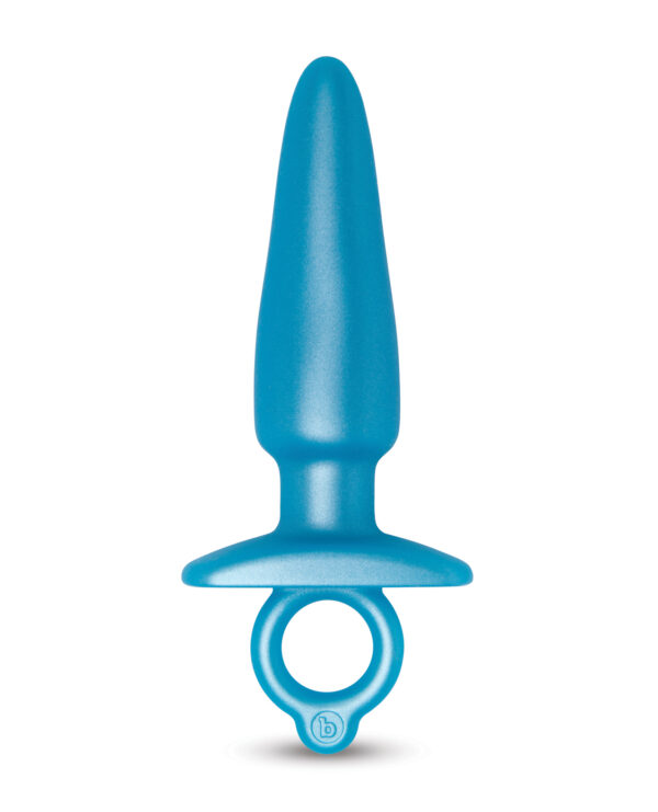 b-Vibe Butties Sleek Tapered Plug - Blue - Image 2