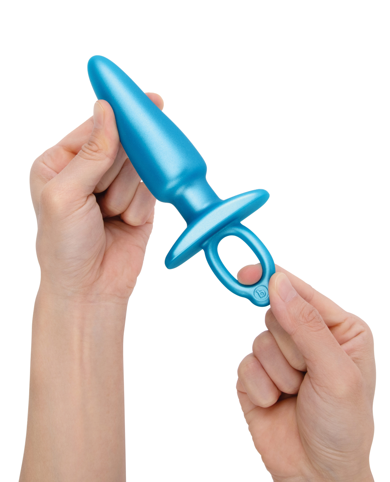 b-Vibe Butties Sleek Tapered Plug - Blue - Image 5