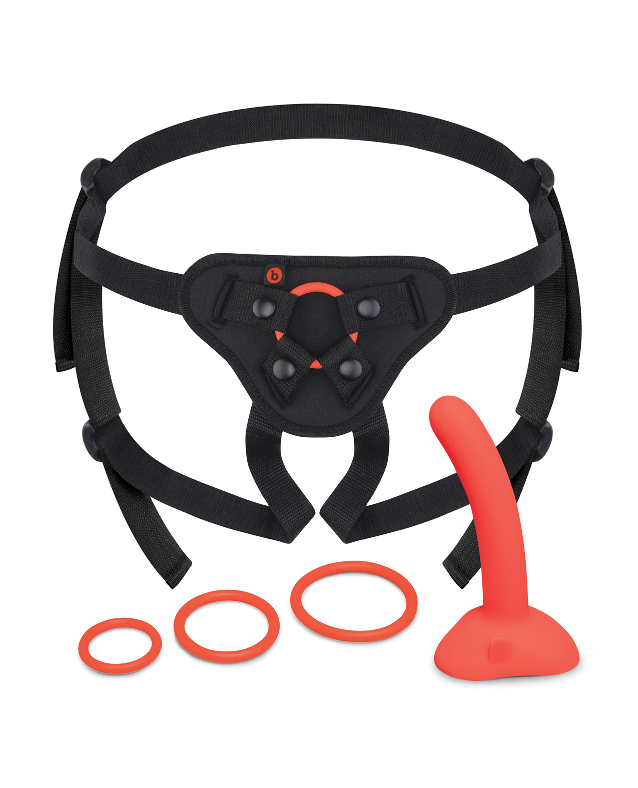 b-vibe Beginner's Strap-On Harness Set - With 5” Silicone Dildo Peg - Image 2