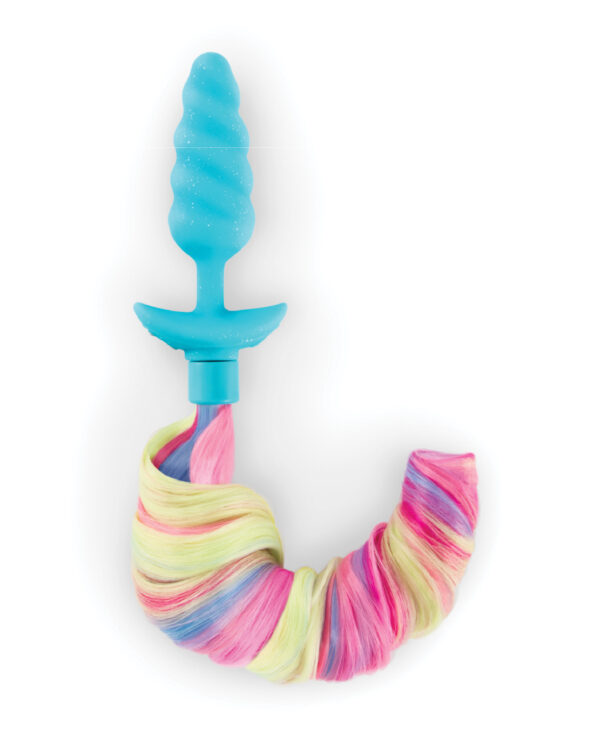 b-Vibe Unicorn Tail Vibrating Butt Plug - Special Edition - Image 3