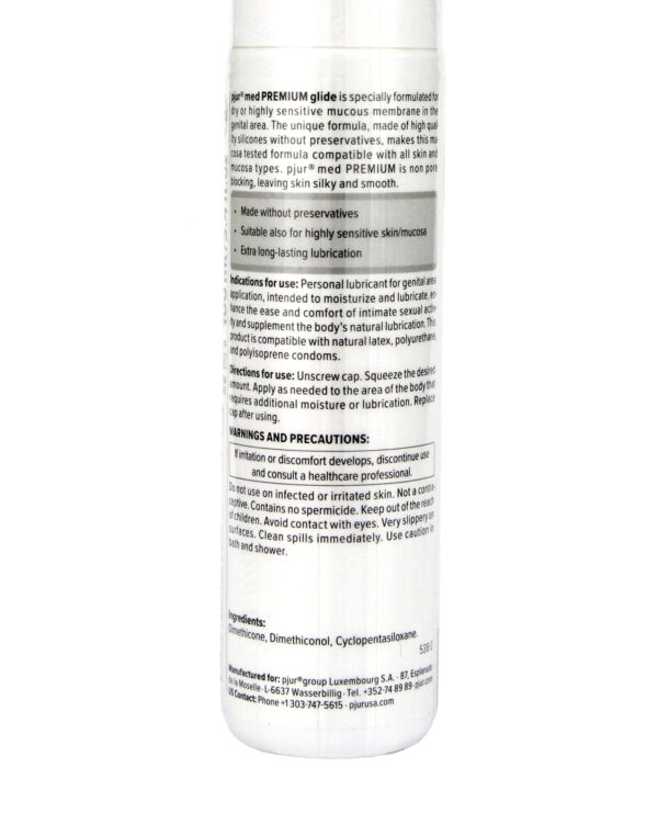 Pjur Med Premium Glide Concentrated Silicone Personal Lubricant - 100 ml Bottle - Image 2
