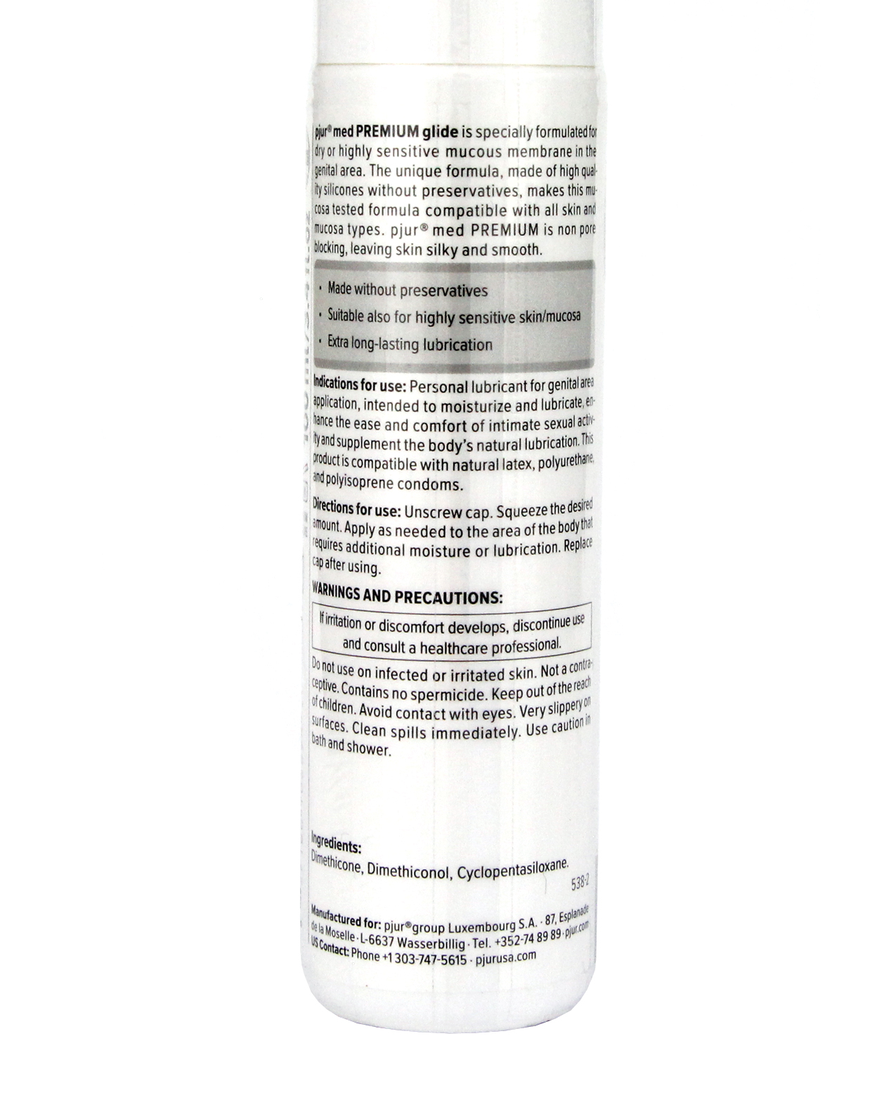 Pjur Med Premium Glide Concentrated Silicone Personal Lubricant - 100 ml Bottle - Image 2