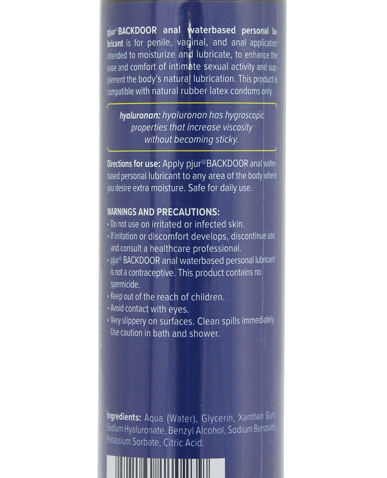 Pjur Back Door Anal Water Based Personal Lubricant - 100 ml Bottle - Image 2