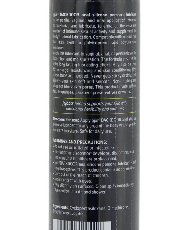 Pjur Back Door Anal Silicone Personal Lubricant - 100 ml Bottle - Image 2