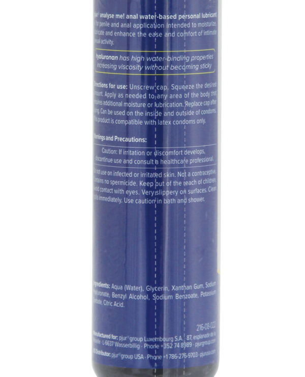 Pjur Analyse Me Water Based Personal Lubricant - 100 ml Bottle - Image 2