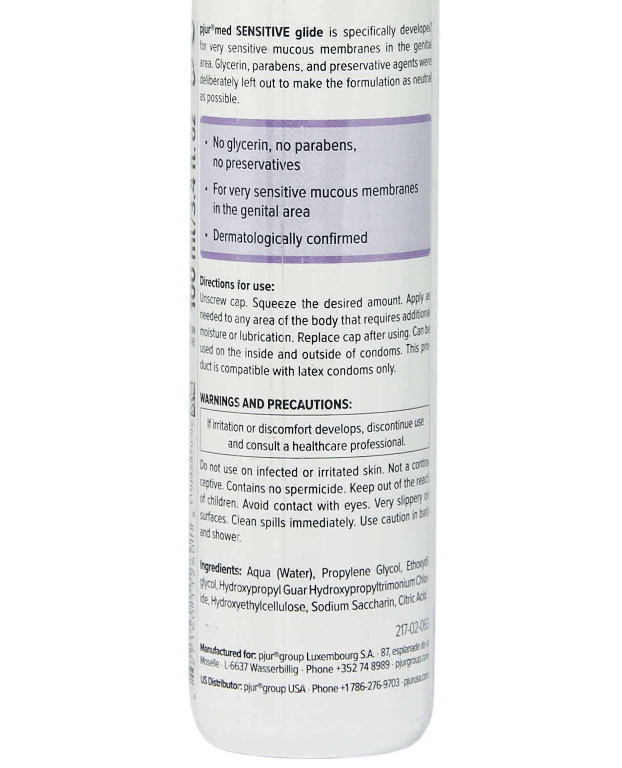 Pjur Med Sensitive Glide Water Based Personal Lubricant - 100 ml Bottle - Image 2