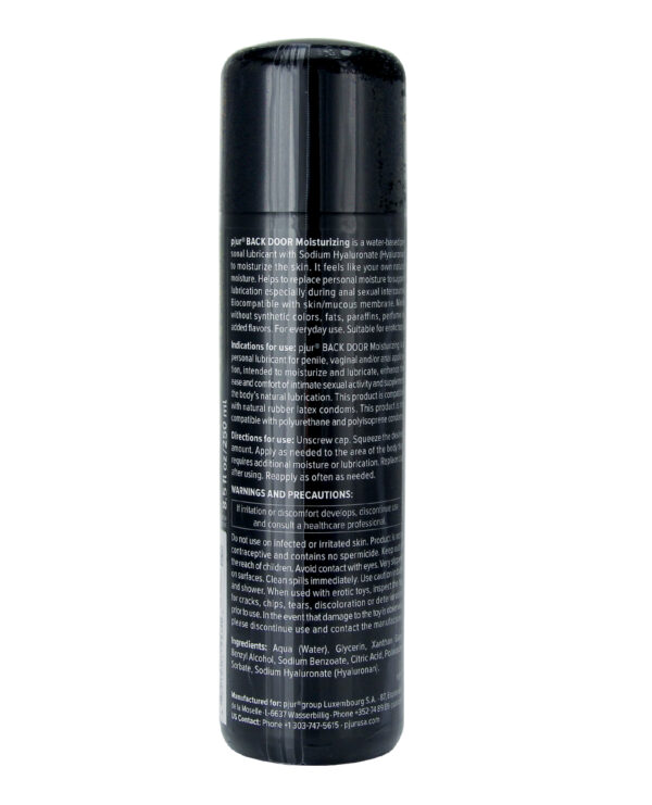 Pjur Back Door Anal Water Based Personal Lubricant - 250 ml Bottle - Image 2